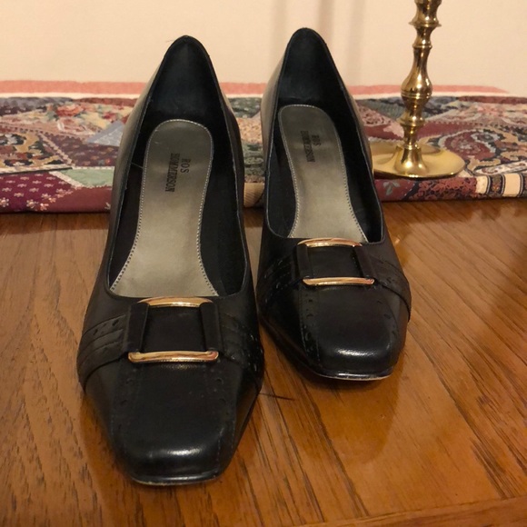 ROS Hommerson Woman’s Black Leather Heels - Picture 2 of 8